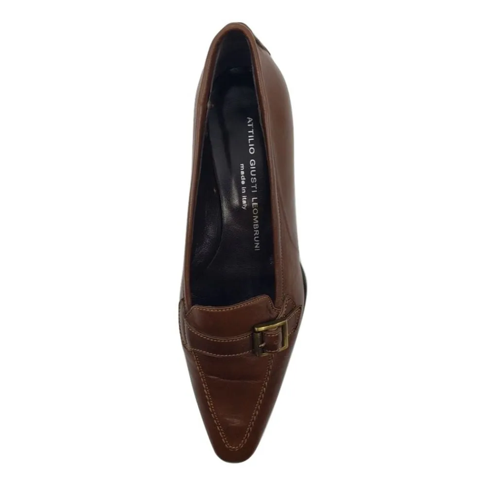 765304 Softy Brown Leather AGL Pumps