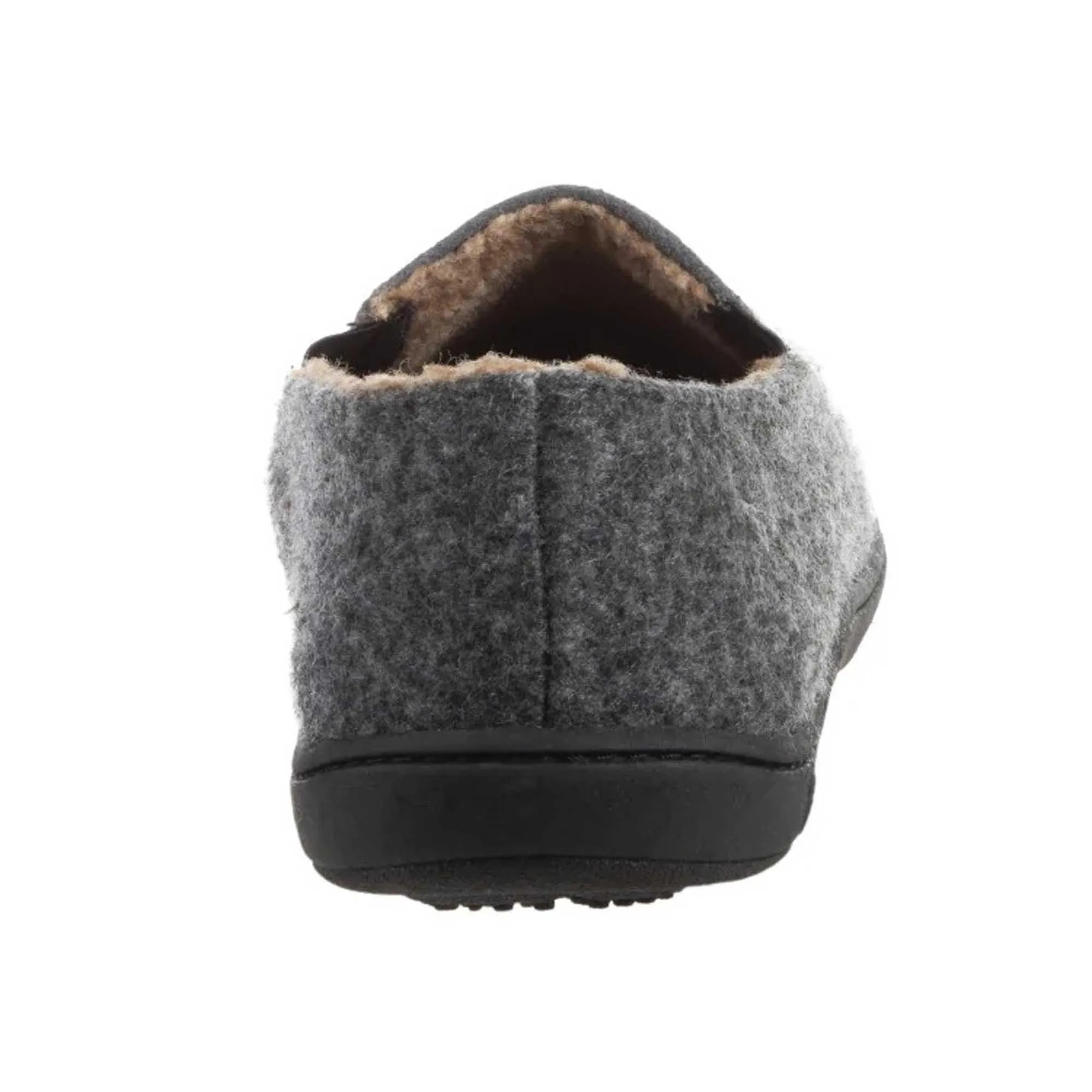Acorn Men's Crafted Moc Slippers - Suede and Faux Wool, Ash, Medium | A19016ASHMM