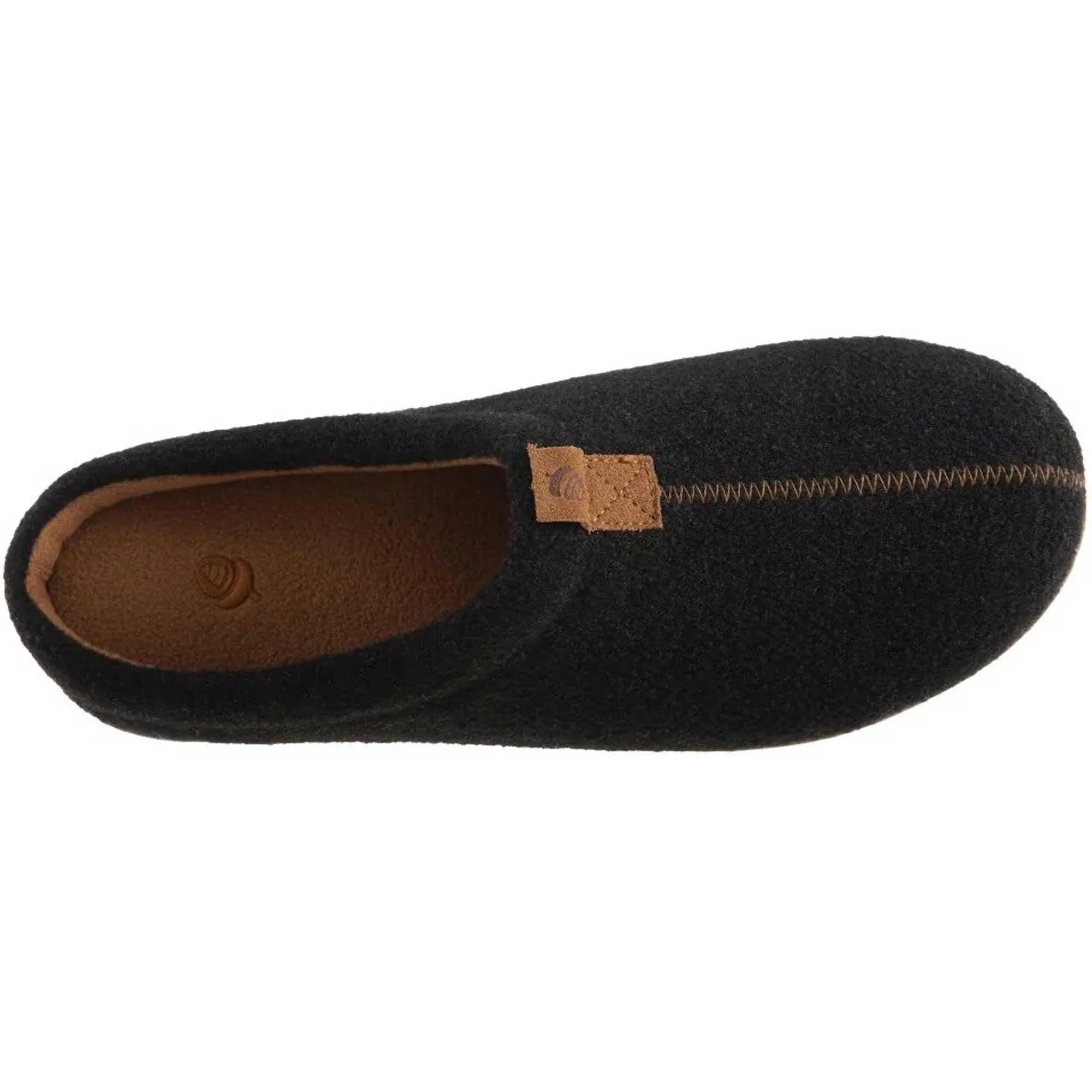 Acorn Men's Wool Slippers - Faux Wool Algae Infused, Black, X-Large | A19023BLKMXL