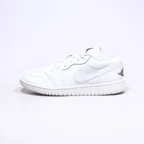 Air Jordan 1 Low Older Low-Top Sneakers Leather Black Color For Women