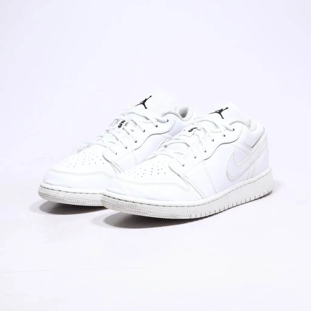 Air Jordan 1 Low Older Low-Top Sneakers Leather Black Color For Women