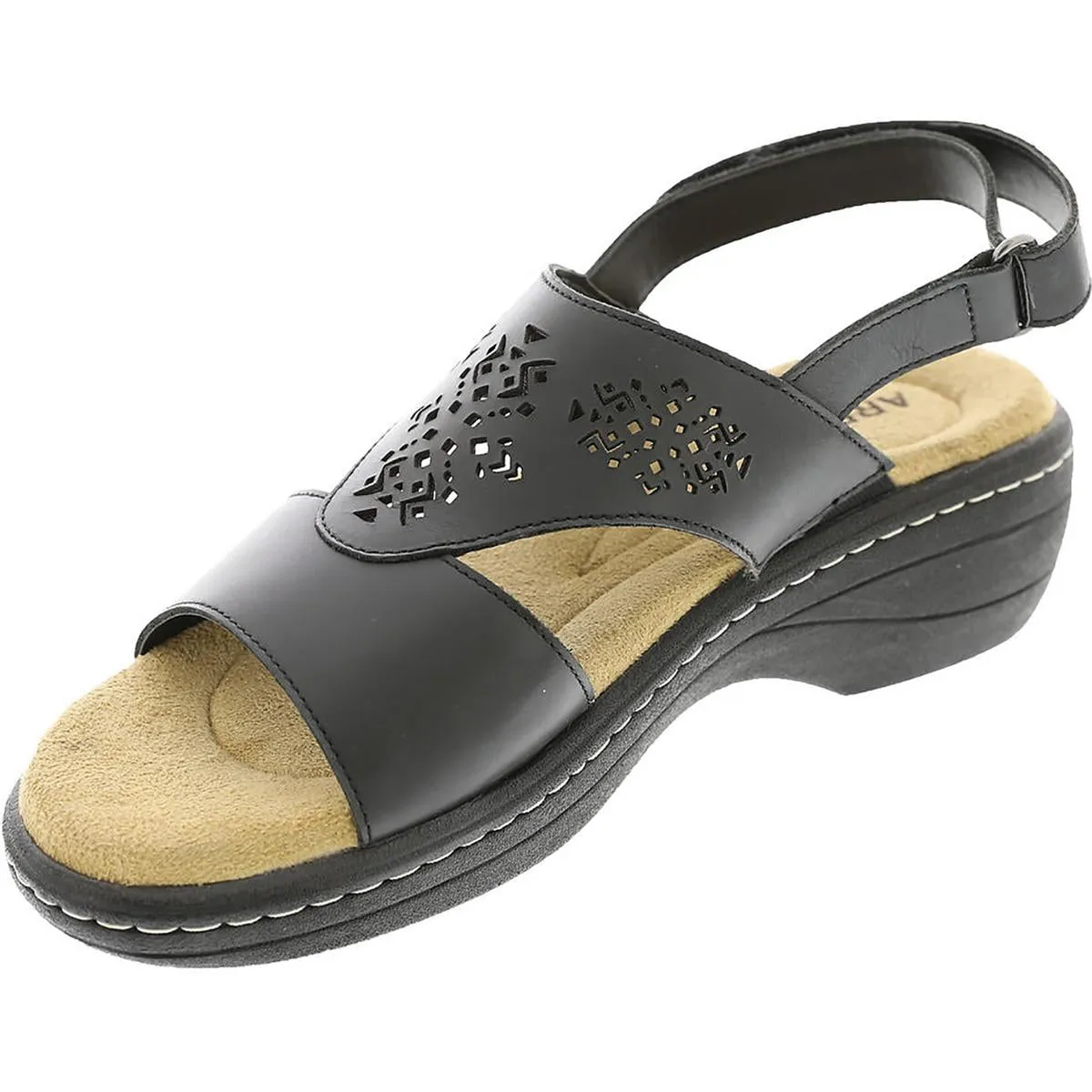 Array Womens Seaside Leather Wedge Sandals