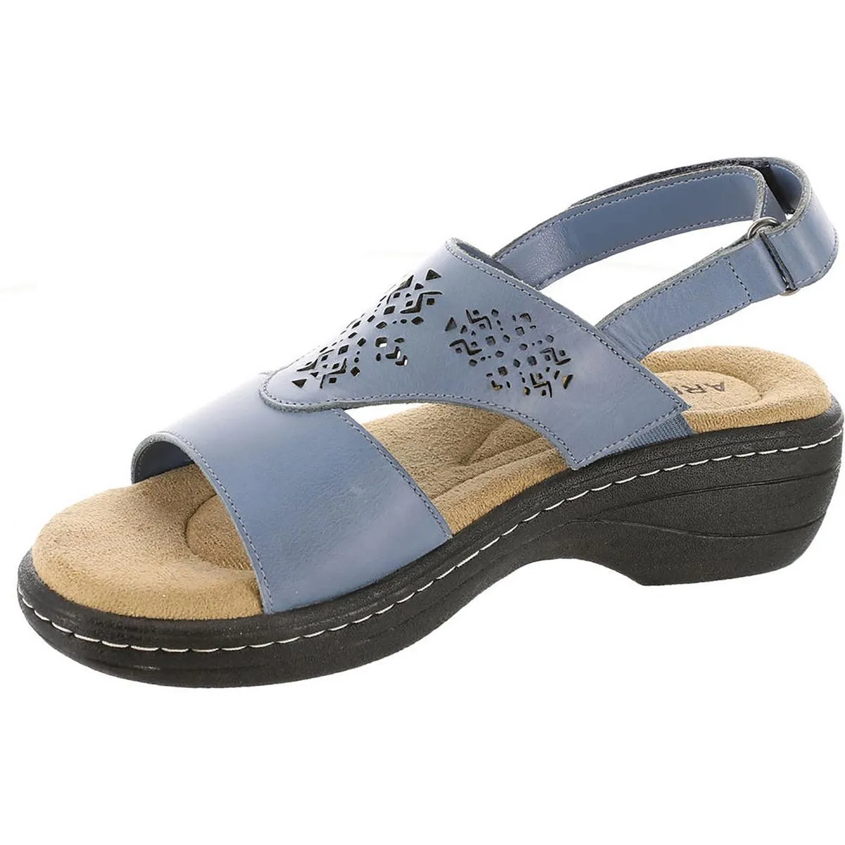 Array Womens Seaside Leather Wedge Sandals