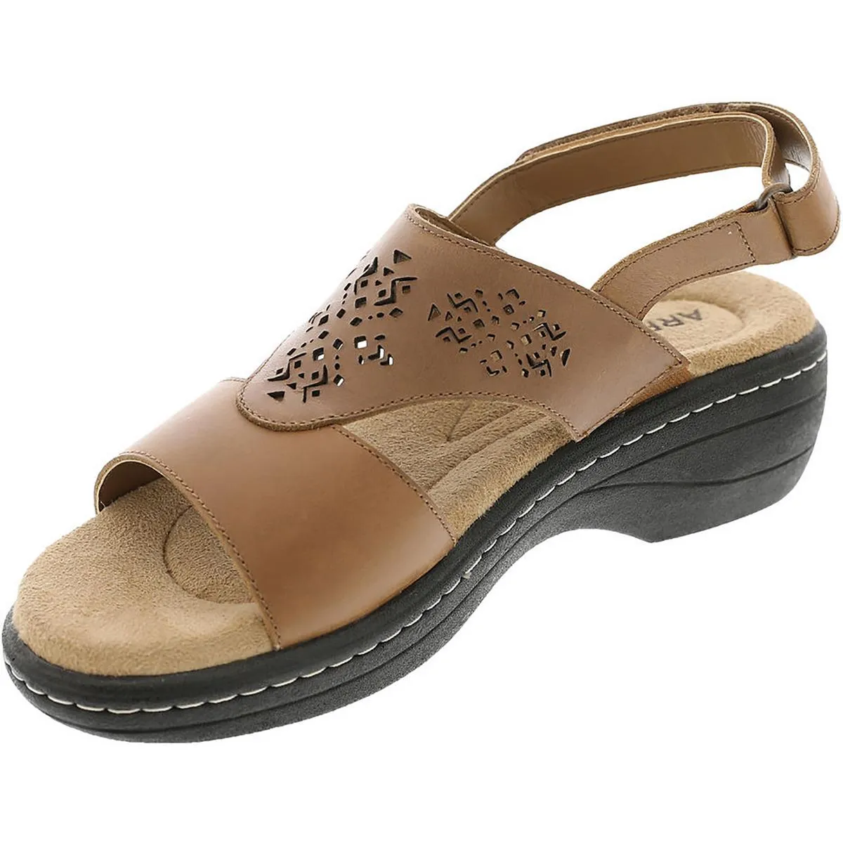 Array Womens Seaside Leather Wedge Sandals