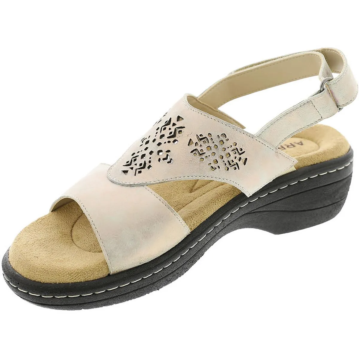 Array Womens Seaside Leather Wedge Sandals
