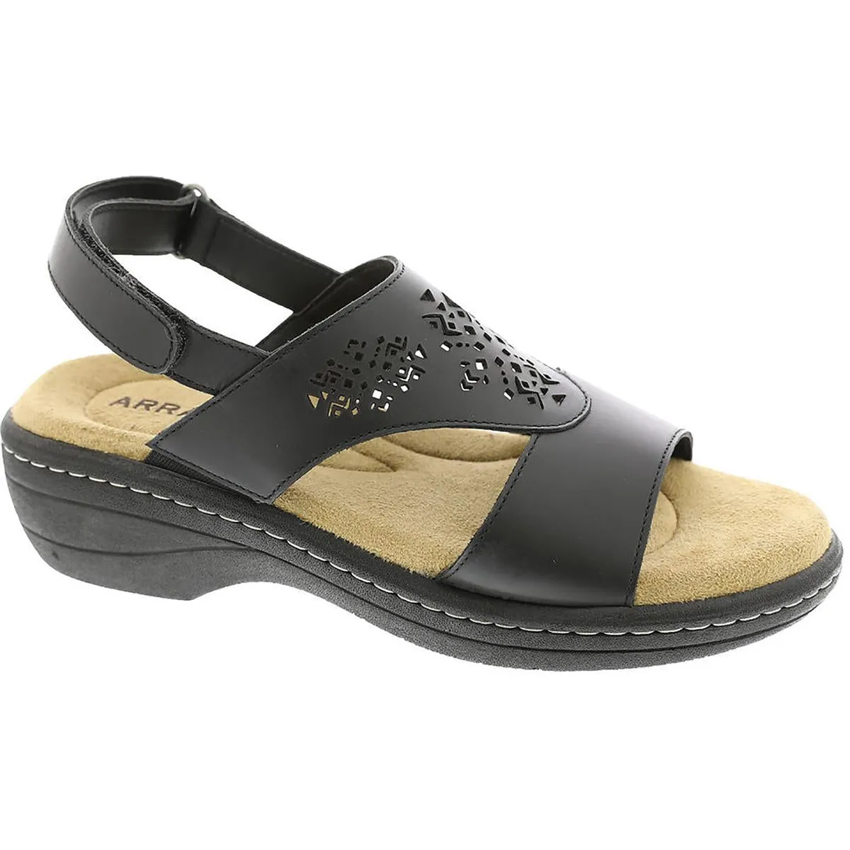 Array Womens Seaside Leather Wedge Sandals
