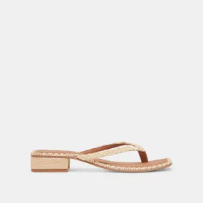 BARTY SANDALS LT NATURAL RAFFIA