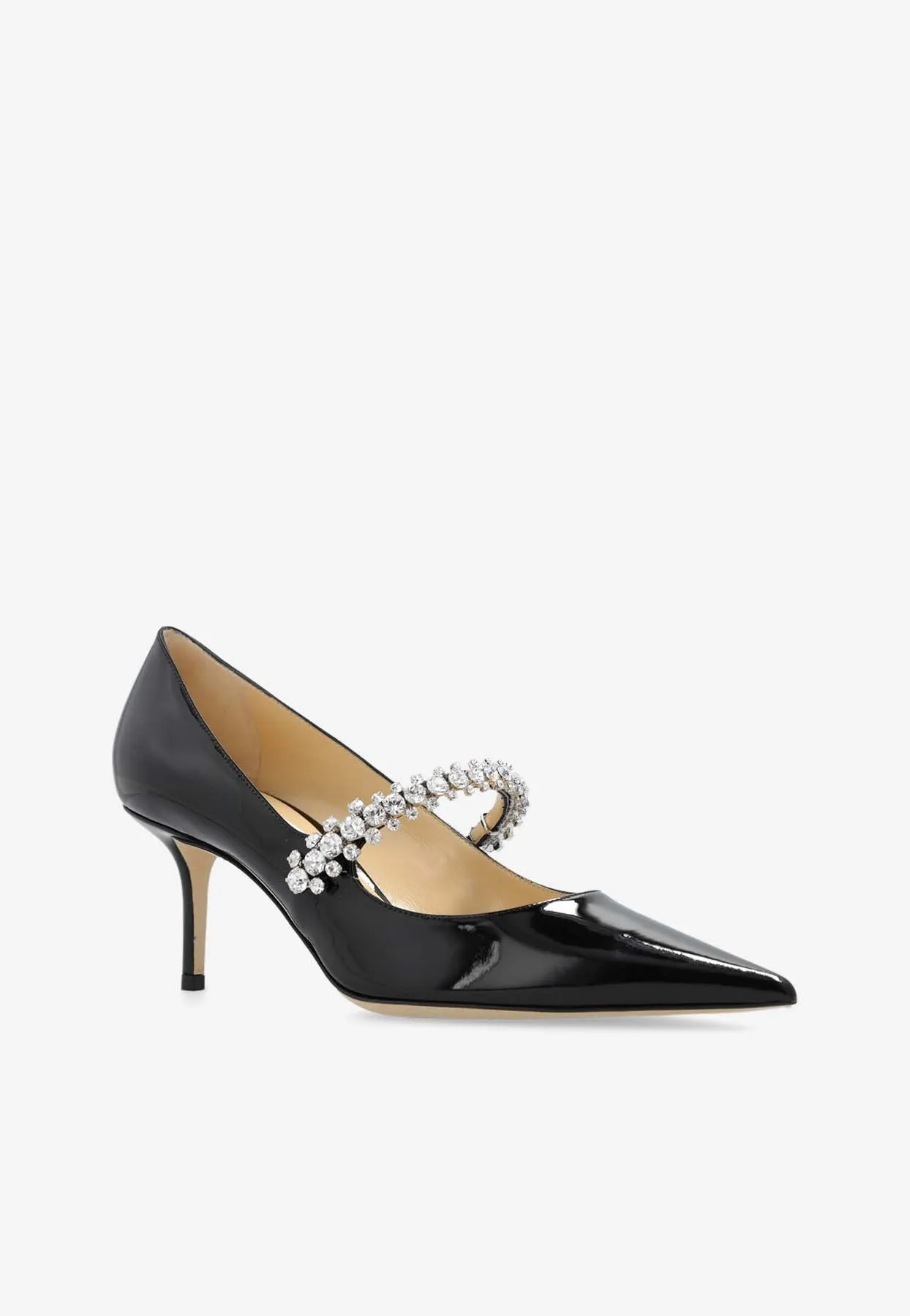 Bing 65 Crystal Embellished Patent Leather Pumps