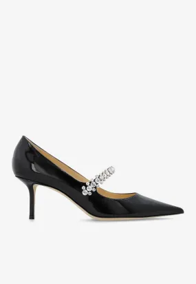 Bing 65 Crystal Embellished Patent Leather Pumps