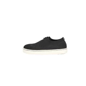 Born Bearse Knit Laceup Wingtip Low-Top Sneakers Fabric Black Colour For Men