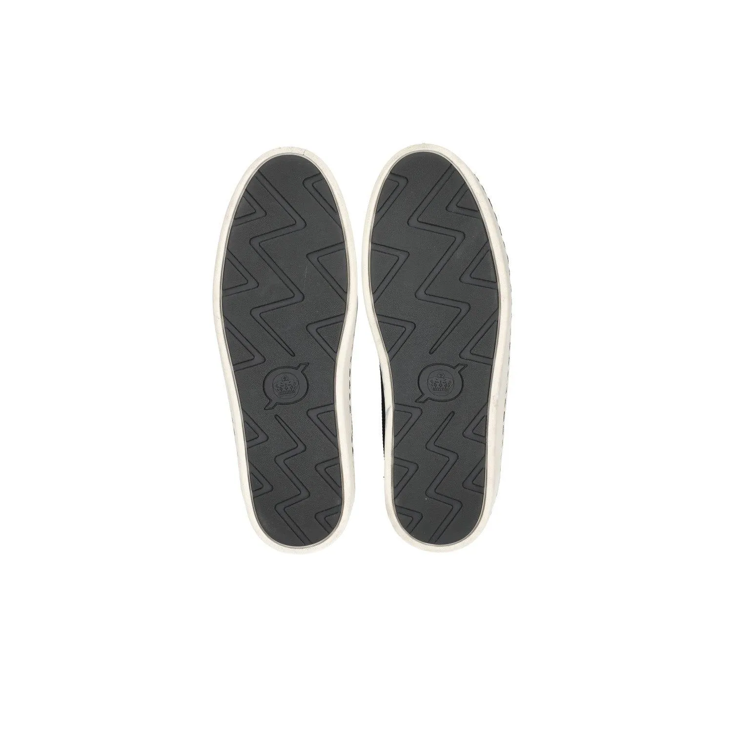 Born Bearse Knit Laceup Wingtip Low-Top Sneakers Fabric Black Colour For Men