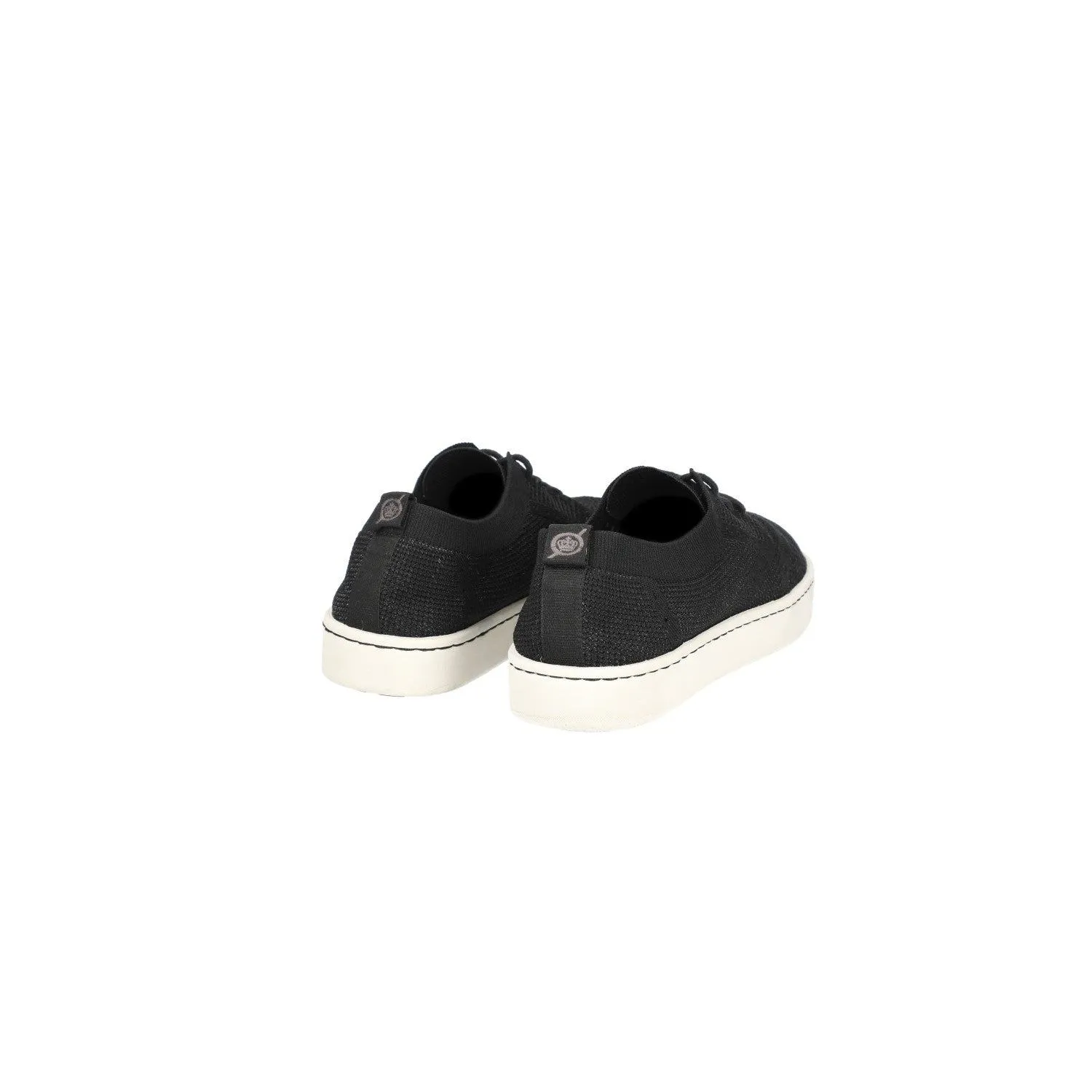 Born Bearse Knit Laceup Wingtip Low-Top Sneakers Fabric Black Colour For Men