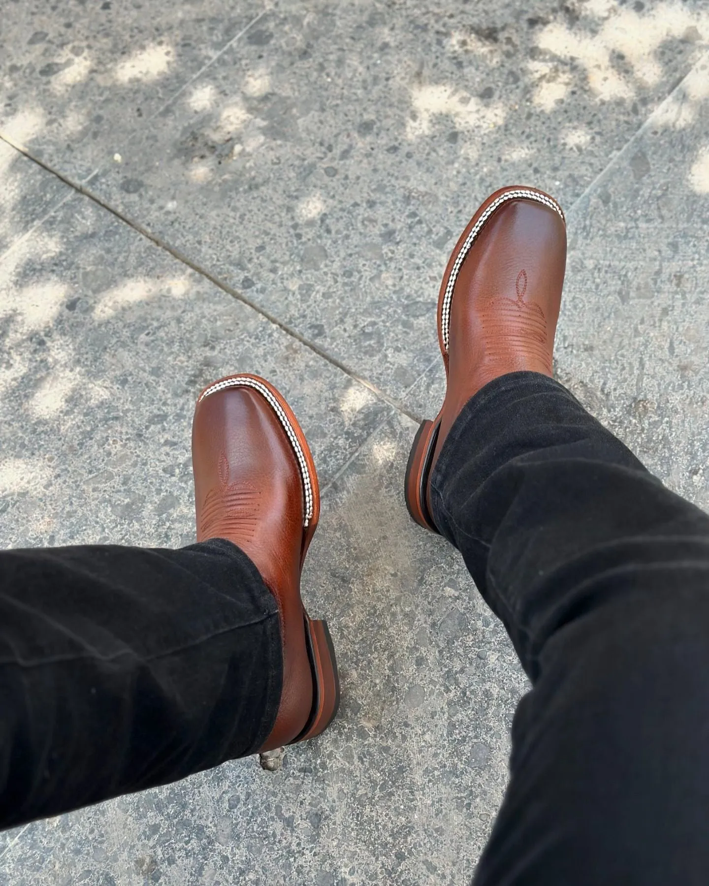 Brown Italian Leather Cowboy Boots