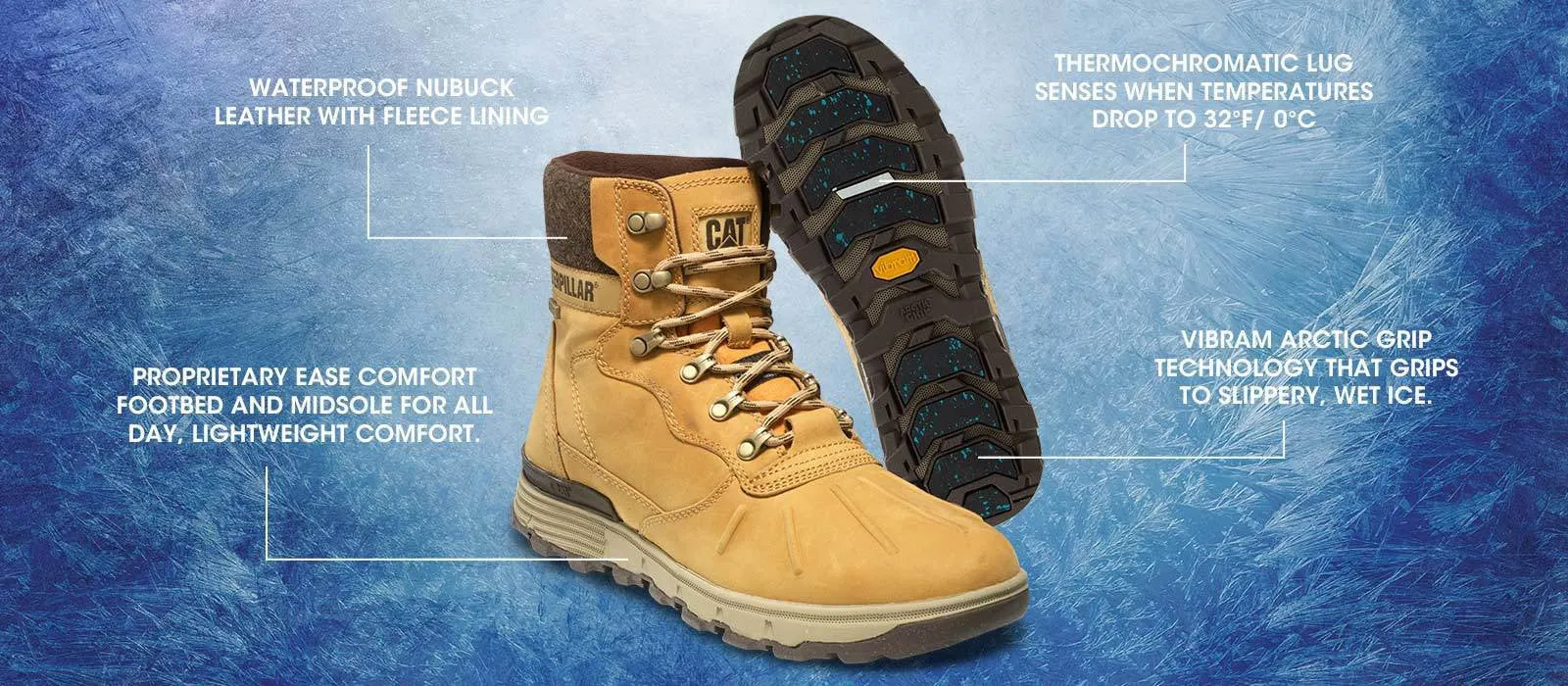 Caterpillar Men's STICTION HI ICE W Waterproof Insulated Boots