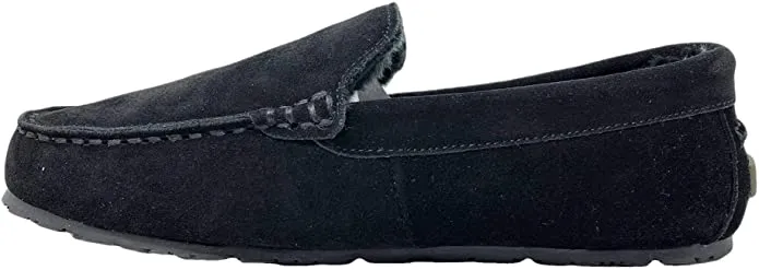 Clarks Mens Suede Moccasin Slippers Warm Cozy Indoor Outdoor Plush Faux Fur Lined Slipper For Men