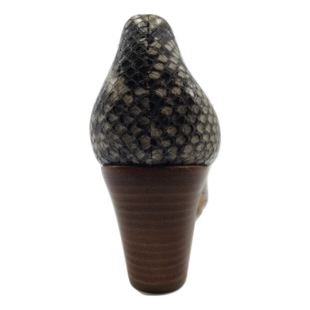 D104006 Fog Pebble Snake Leather AGL Pumps