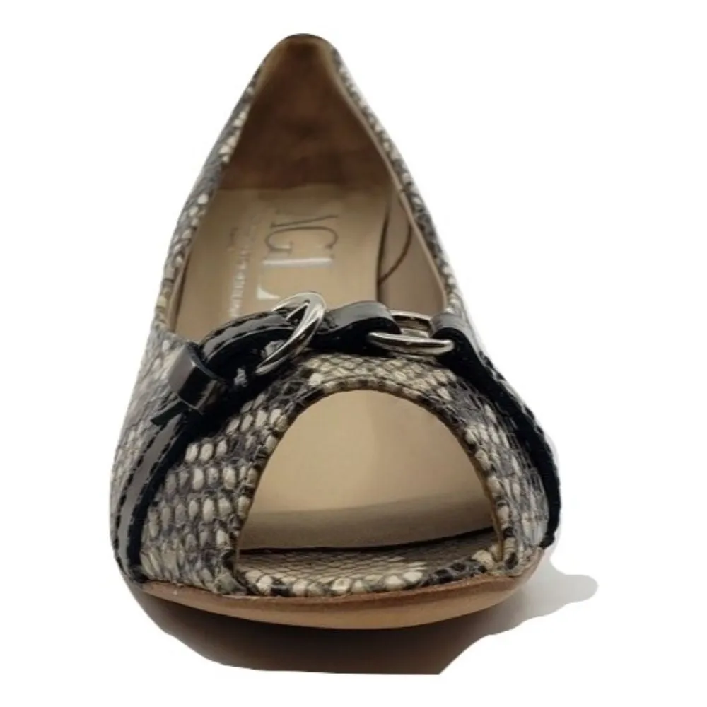 D104006 Fog Pebble Snake Leather AGL Pumps