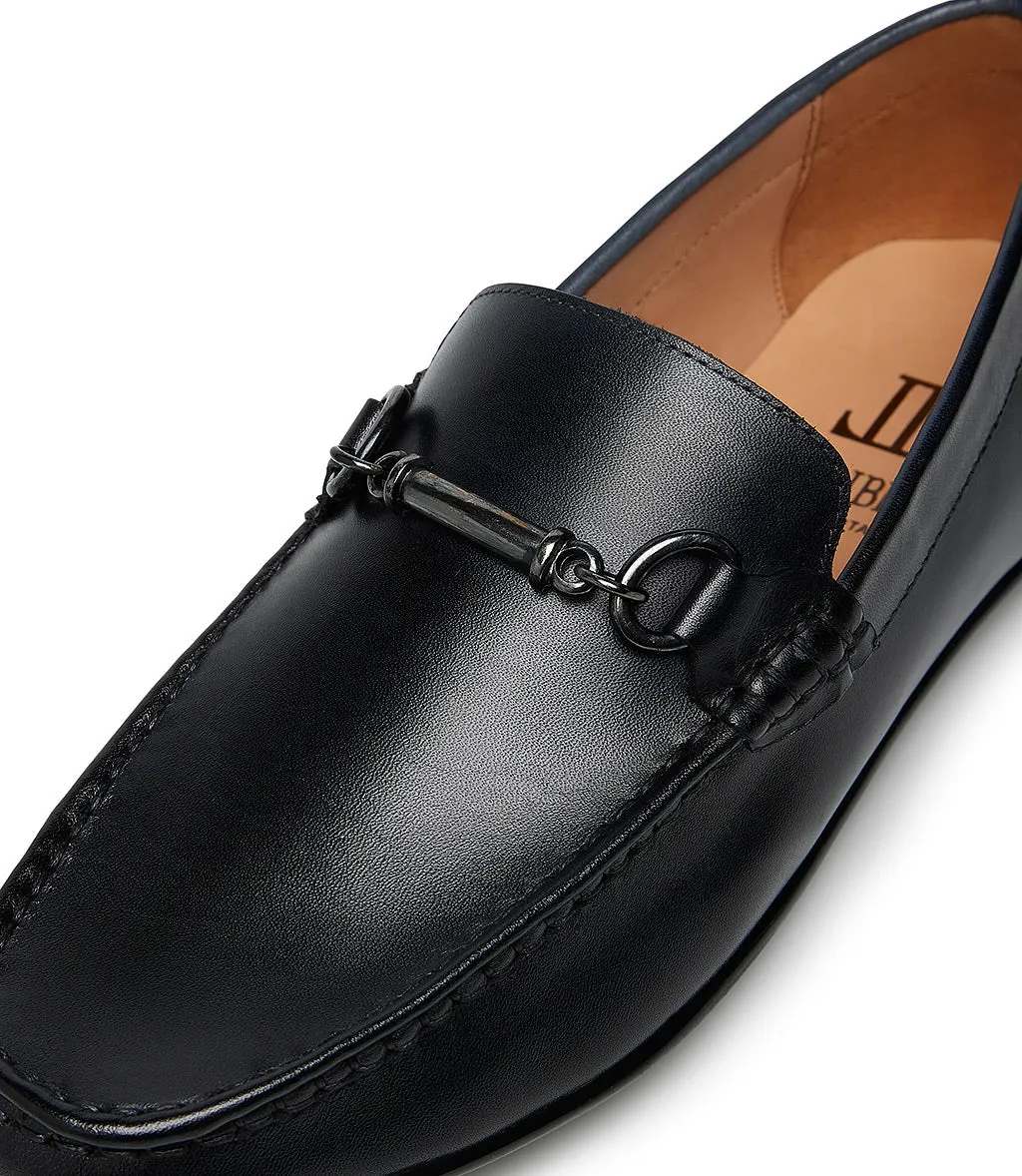 Dark blue leather loafers