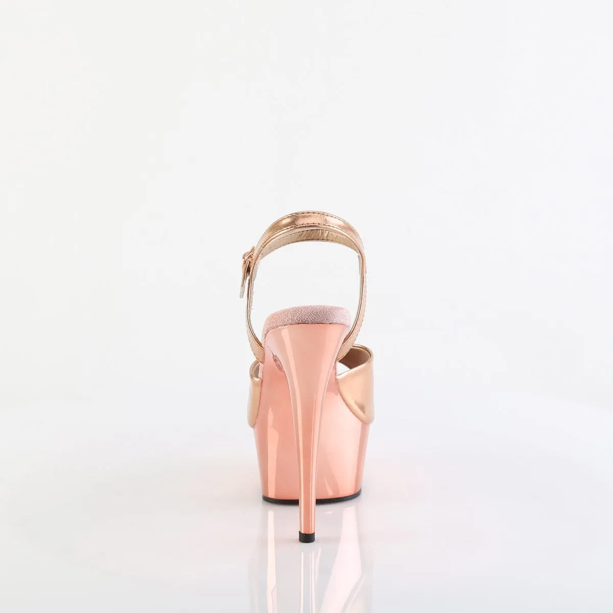 DELIGHT-609 Rose Gold Metallic Pu/Rose Gold Chrome
