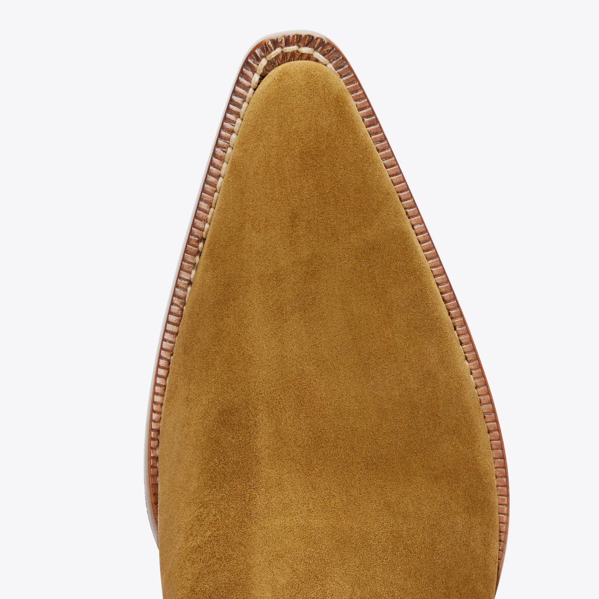Diego 45mm Side Zip Western Boots - Ochre Suede