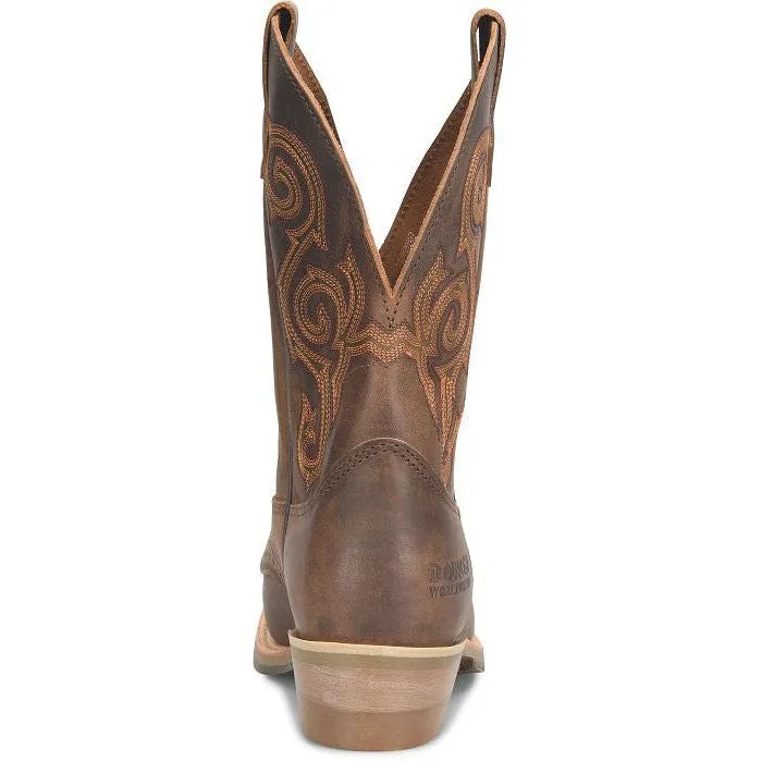 Double H Men's Rockdale 11" U Toe Roper Western Work Boot- Brown - DH4663