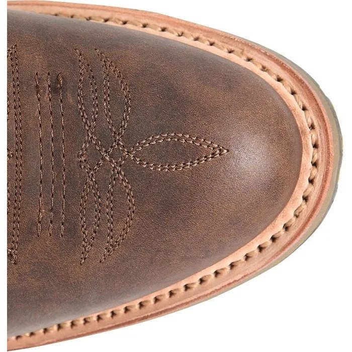 Double H Men's Rockdale 11" U Toe Roper Western Work Boot- Brown - DH4663