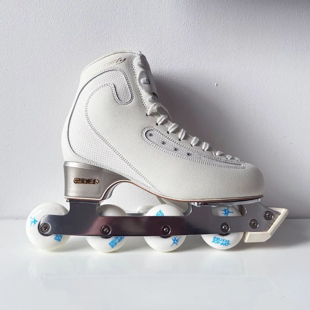 Edea Ice Fly Boot with Off-Ice Blade Attached - White