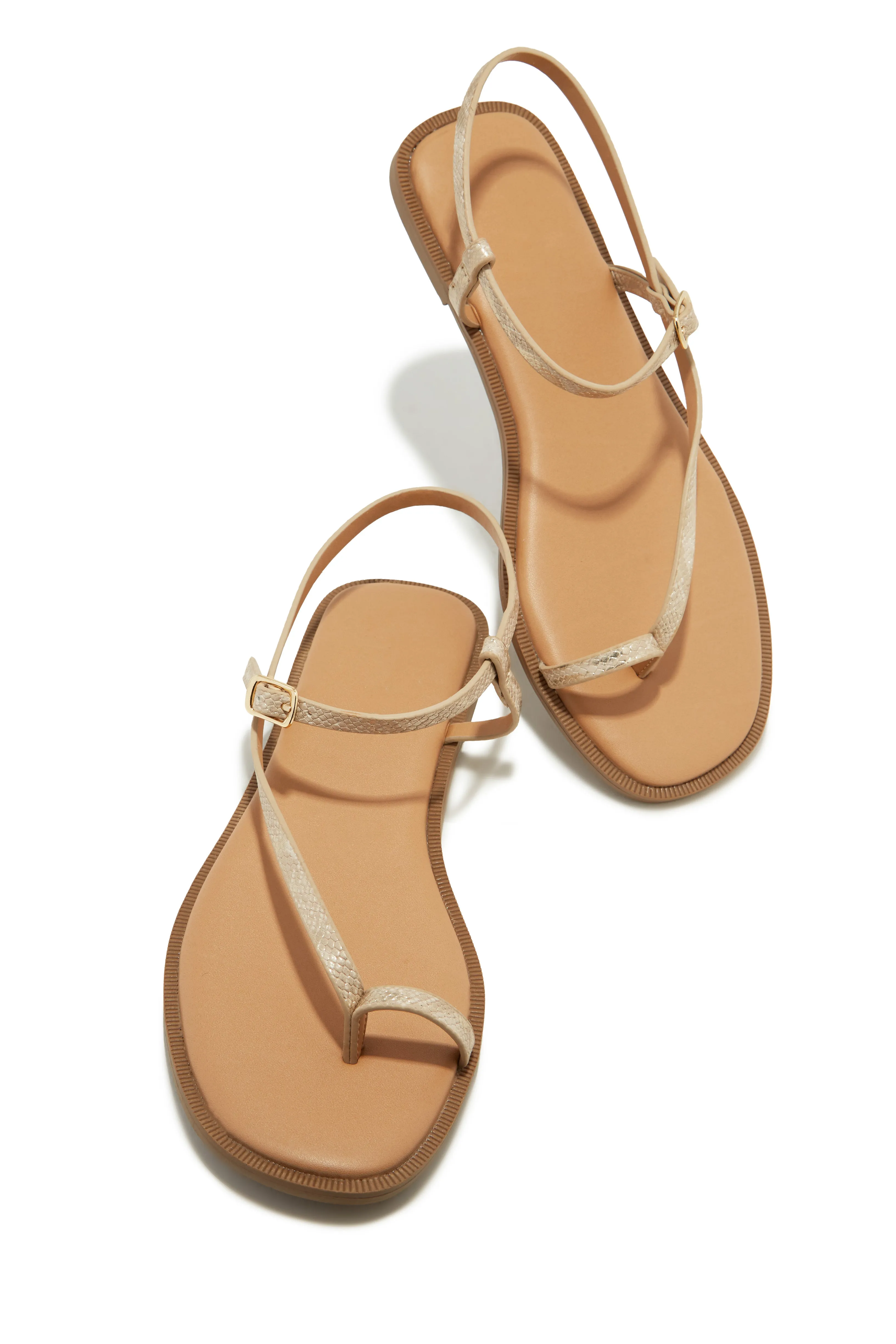 Eleysa Asymmetrical Strap Sandals - White