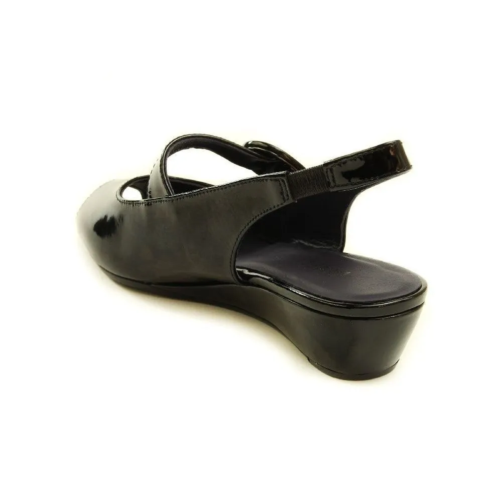 Eliza Black Patent Vaneli Sling