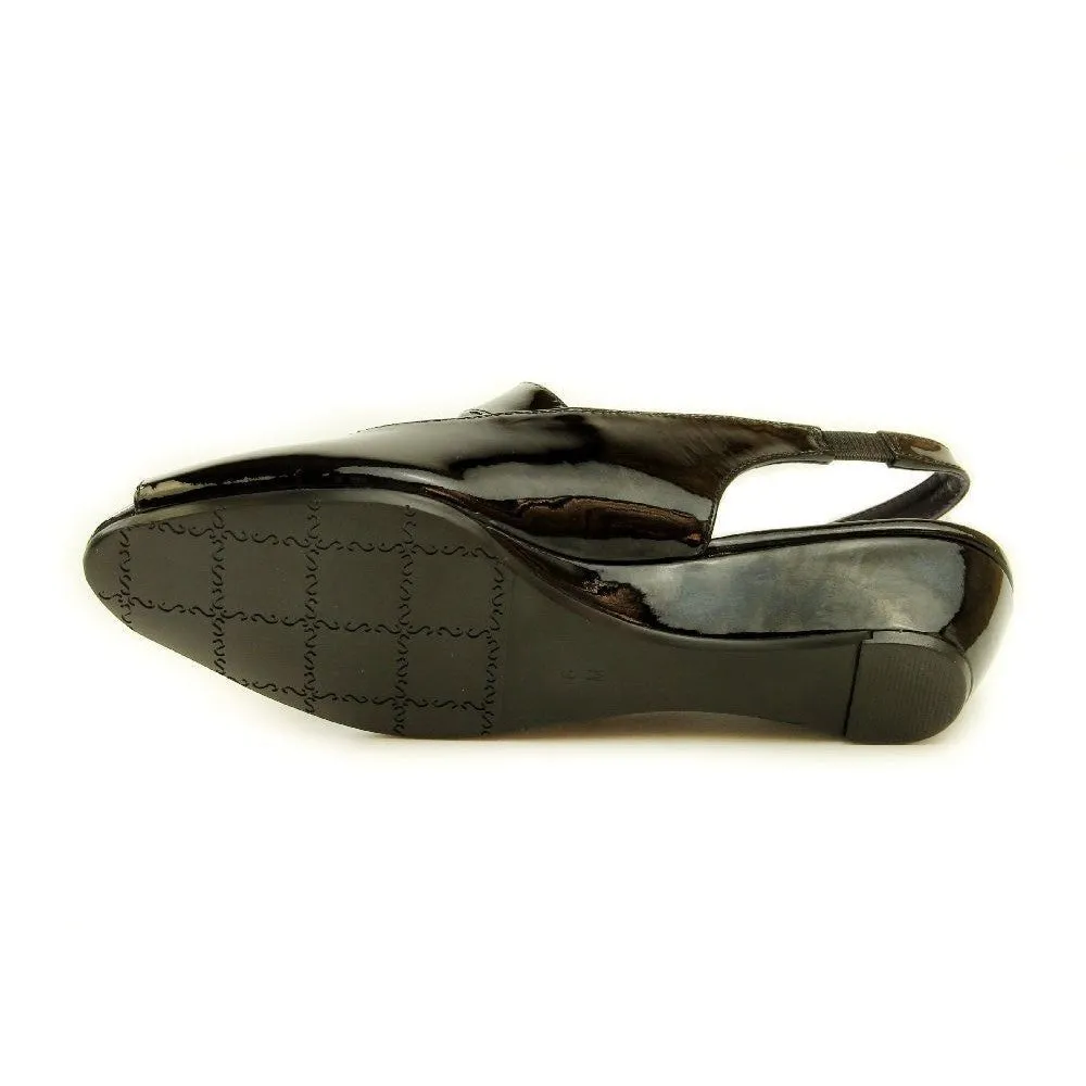 Eliza Black Patent Vaneli Sling