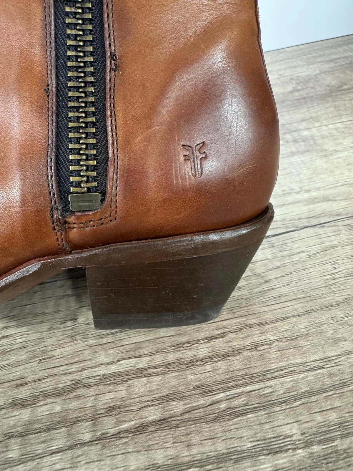 FRYE SACHA MOTO SHOOTIE LEATHER BOOTIES