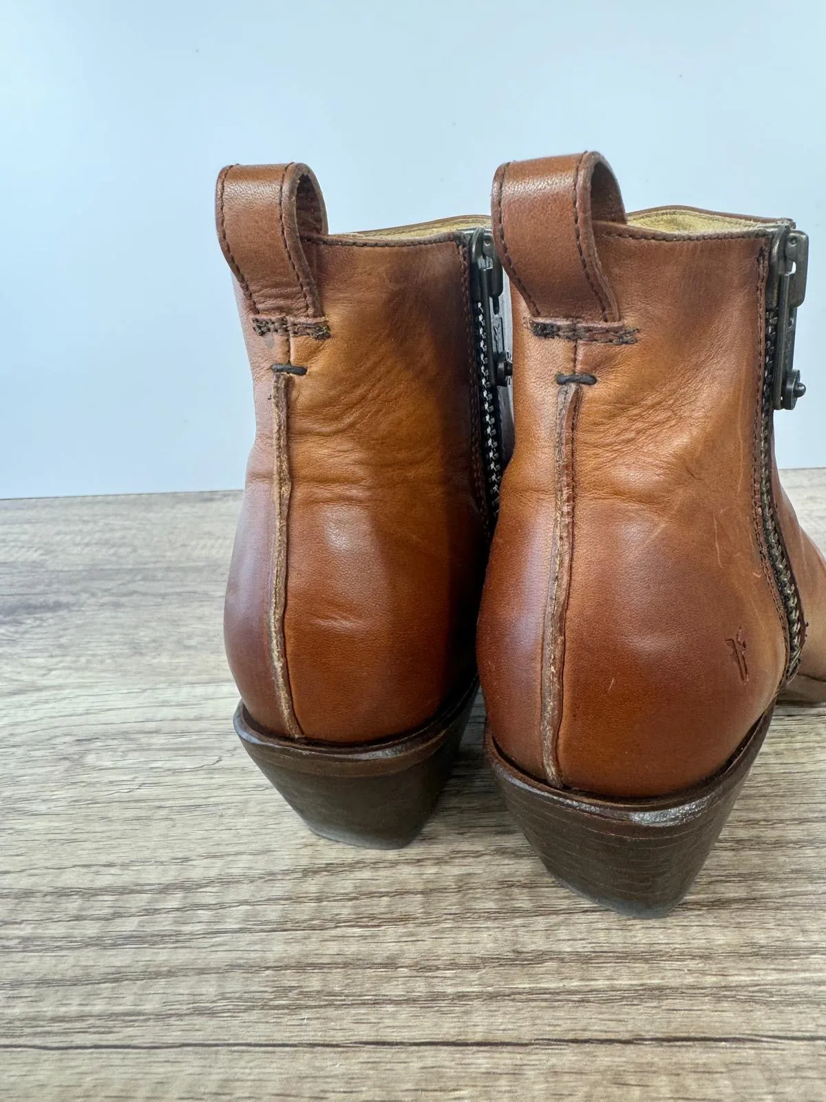 FRYE SACHA MOTO SHOOTIE LEATHER BOOTIES