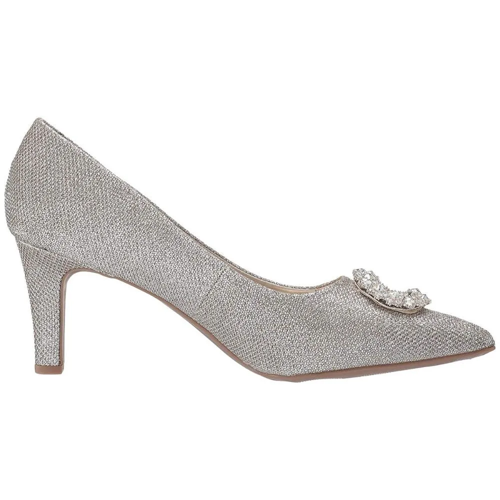 Gael Platinum Fabric Anne Klein Pumps