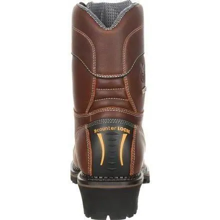 Georgia Men's AMP LT Logger Composite Toe Waterproof Work Boot - Brown - GB00236