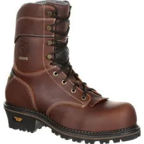 Georgia Men's AMP LT Logger Composite Toe Waterproof Work Boot - Brown - GB00236