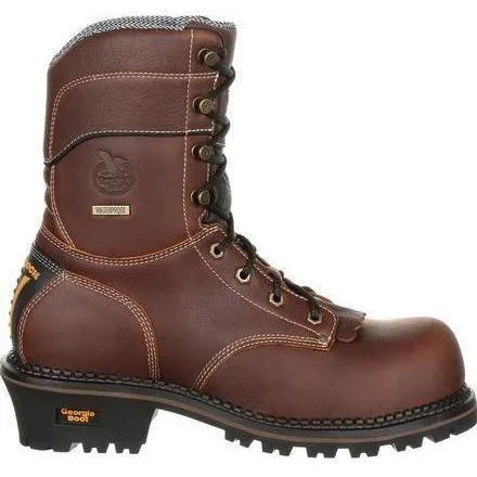 Georgia Men's AMP LT Logger Composite Toe Waterproof Work Boot - Brown - GB00236