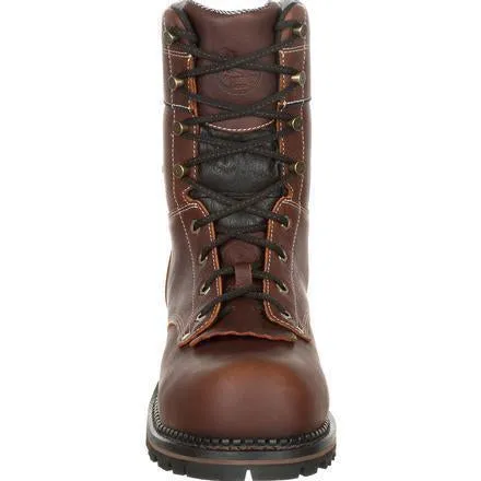 Georgia Men's AMP LT Logger Composite Toe Waterproof Work Boot - Brown - GB00236