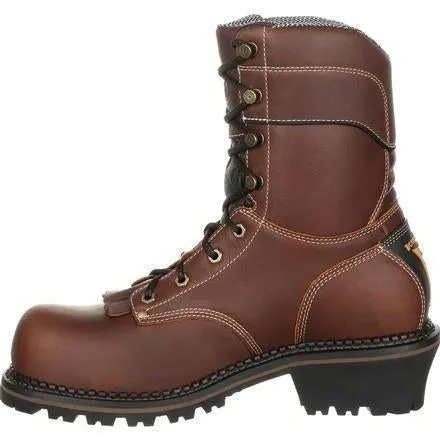 Georgia Men's AMP LT Logger Composite Toe Waterproof Work Boot - Brown - GB00236