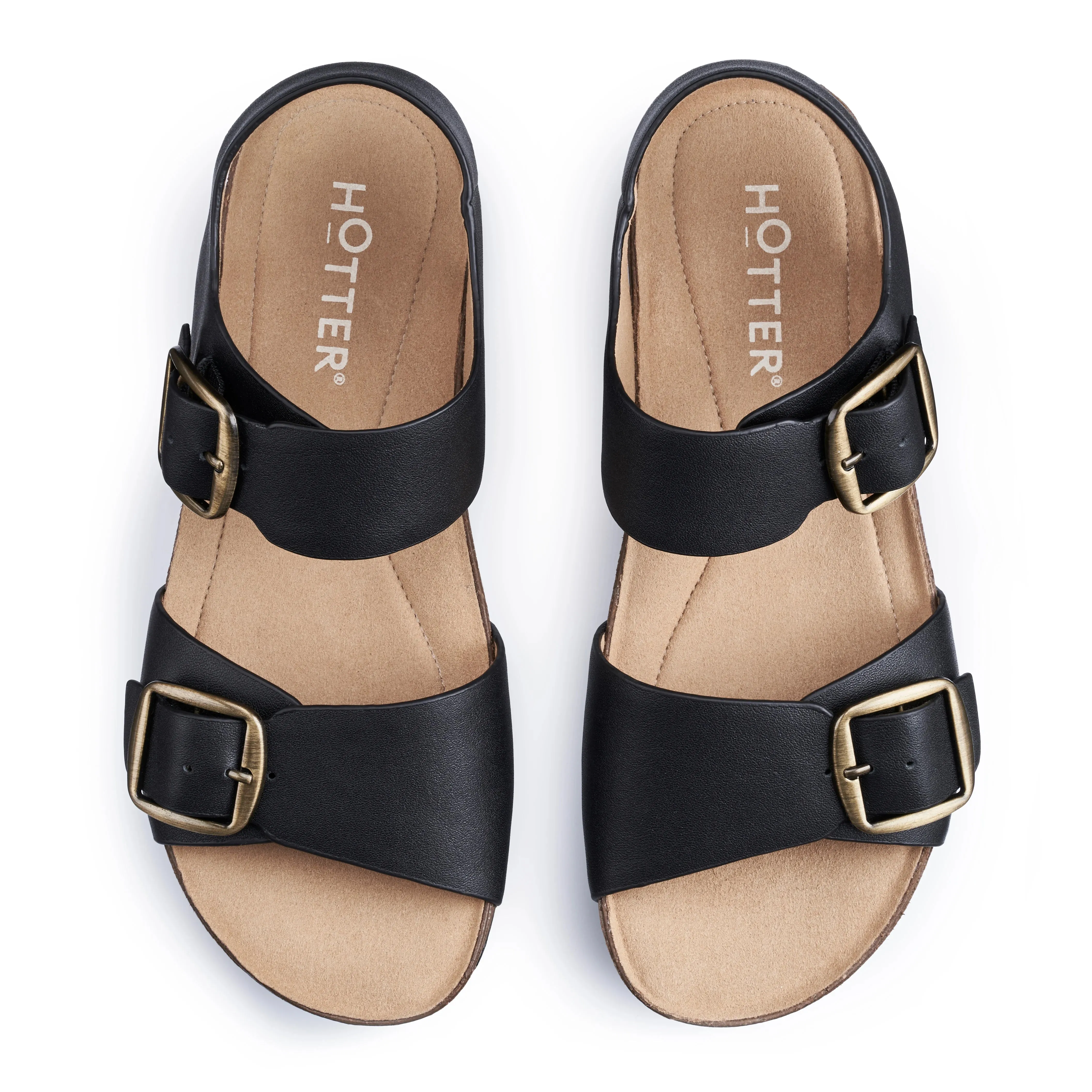 Hotter Tourist BLACK comfort sandal