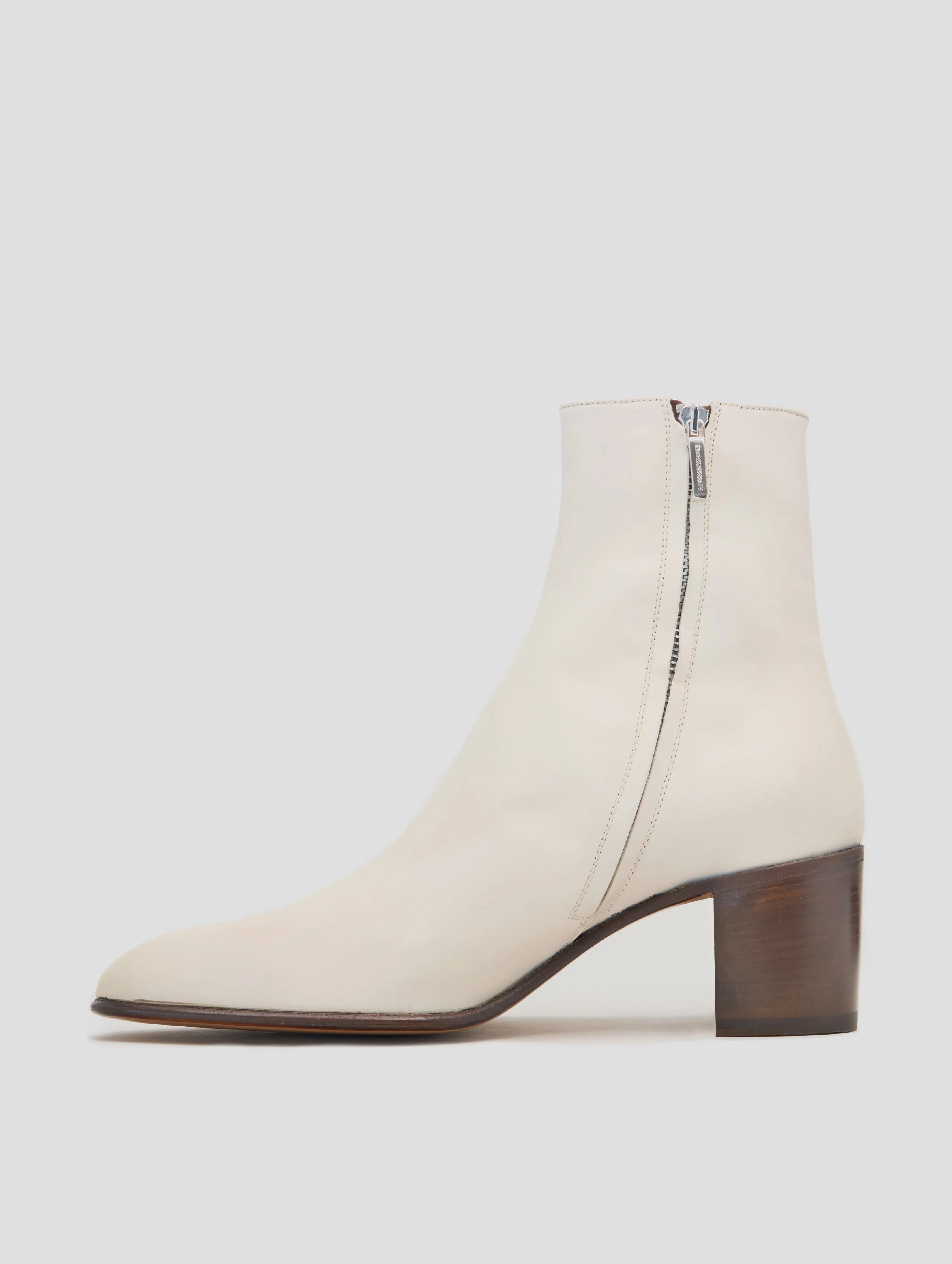 JUAN 60MM ANKLE BOOT IN IVORY CALFSKIN