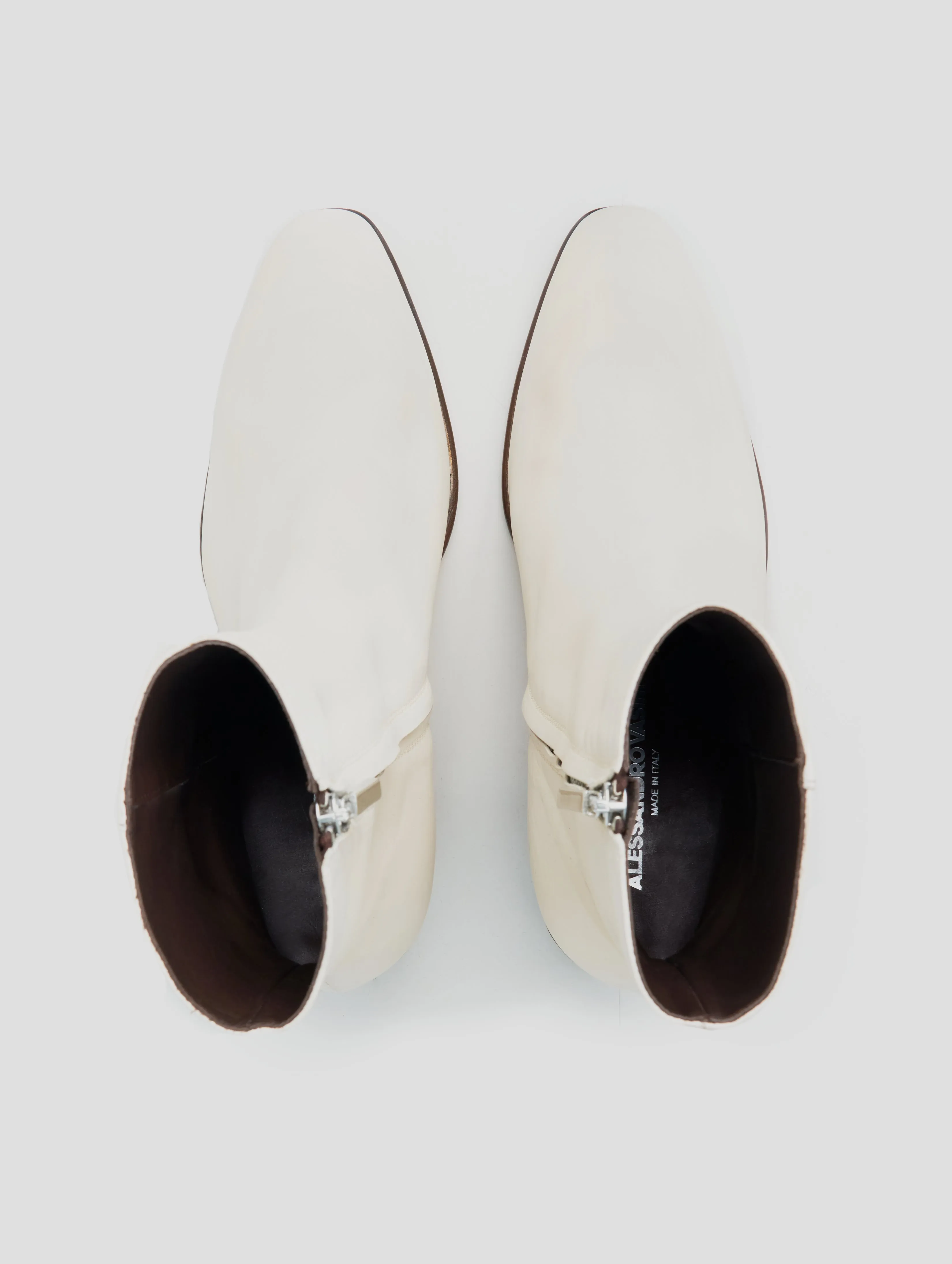 JUAN 60MM ANKLE BOOT IN IVORY CALFSKIN