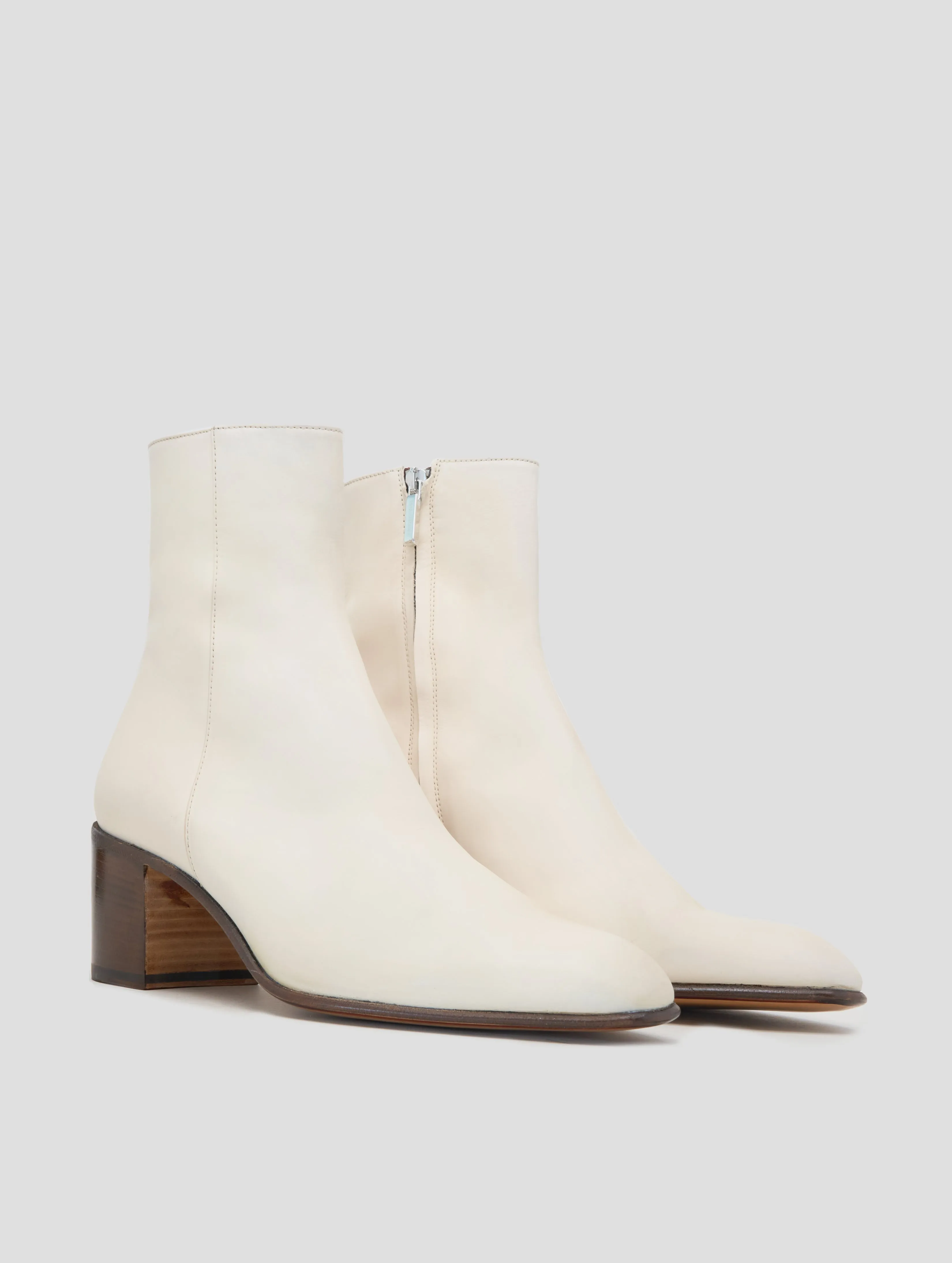 JUAN 60MM ANKLE BOOT IN IVORY CALFSKIN