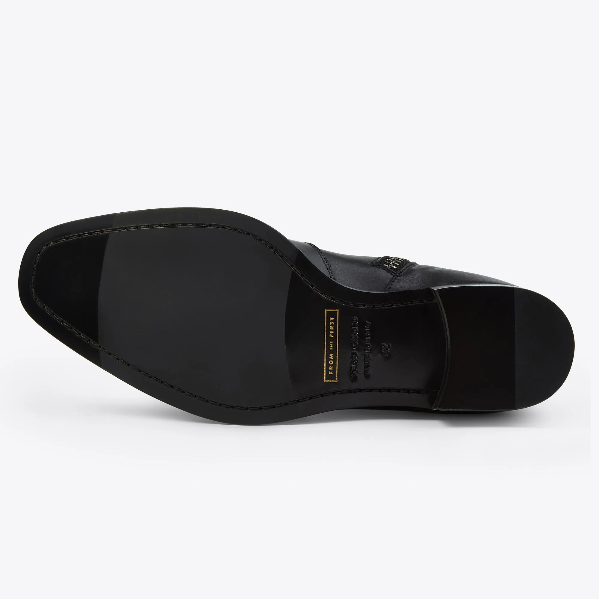 Luca 40mm Side Zip Boots - Black Leather