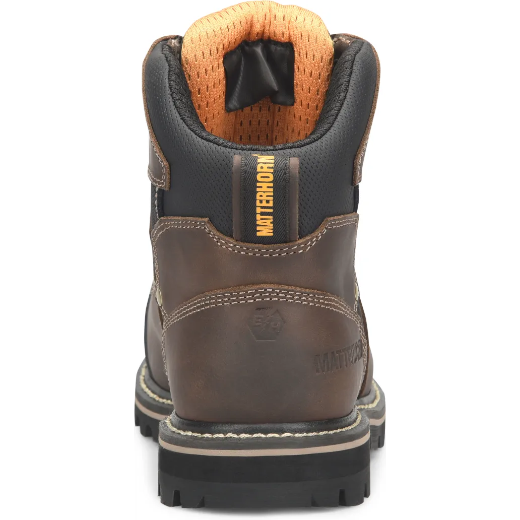 Matterhorn Men's Ibeam 6" Waterproof Composite Toe Metguard Work Boot Brown - MT2546