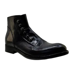 Men's Italian Shoes Jo Ghost 1225 Melanzana Leather Formal Ankle Boots