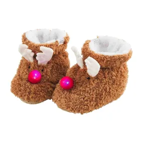 MUD Reindeer Light Up Plush Slippers