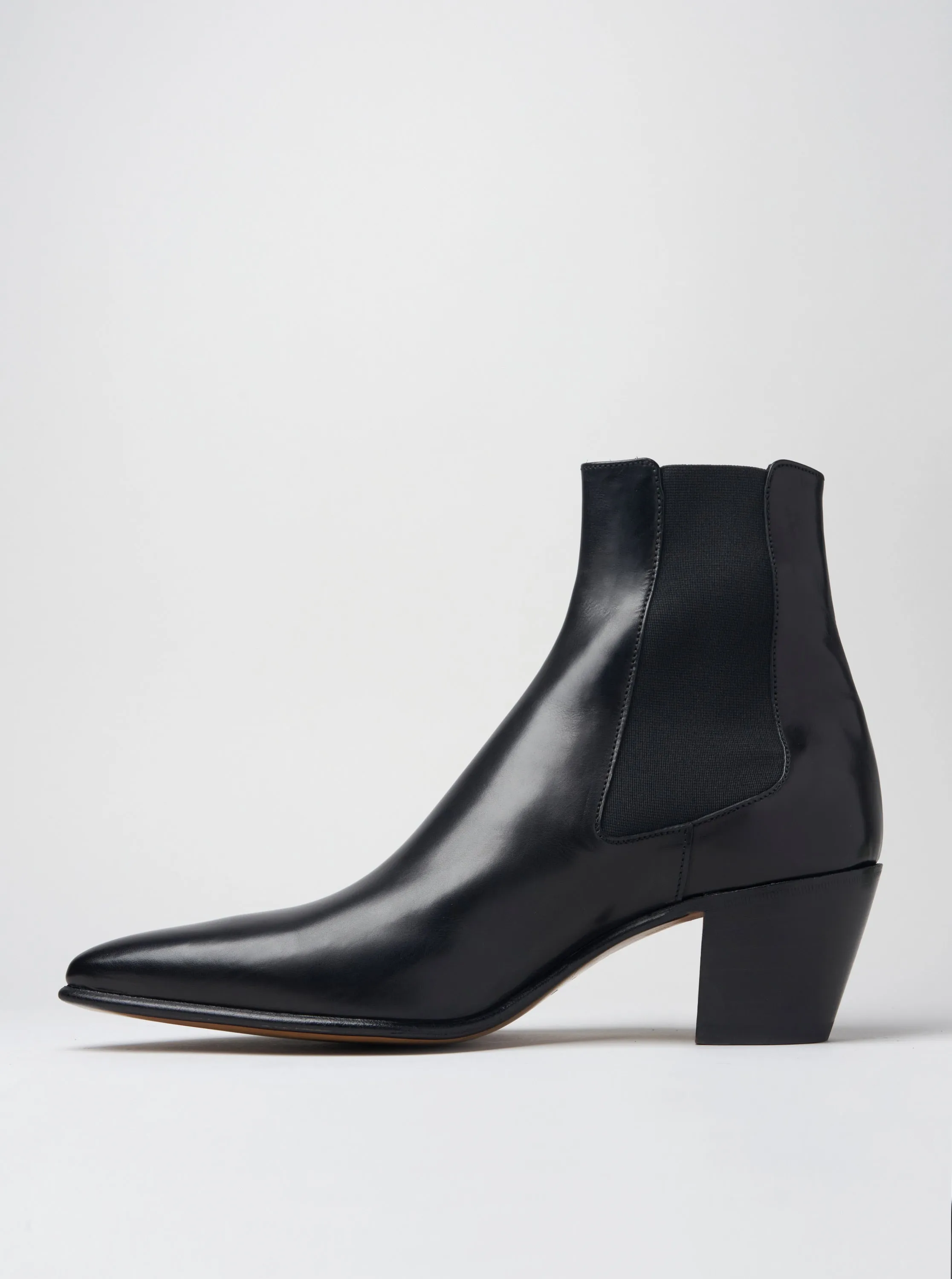 NICO 60MM CHELSEA BOOT IN BLACK CALFSKIN
