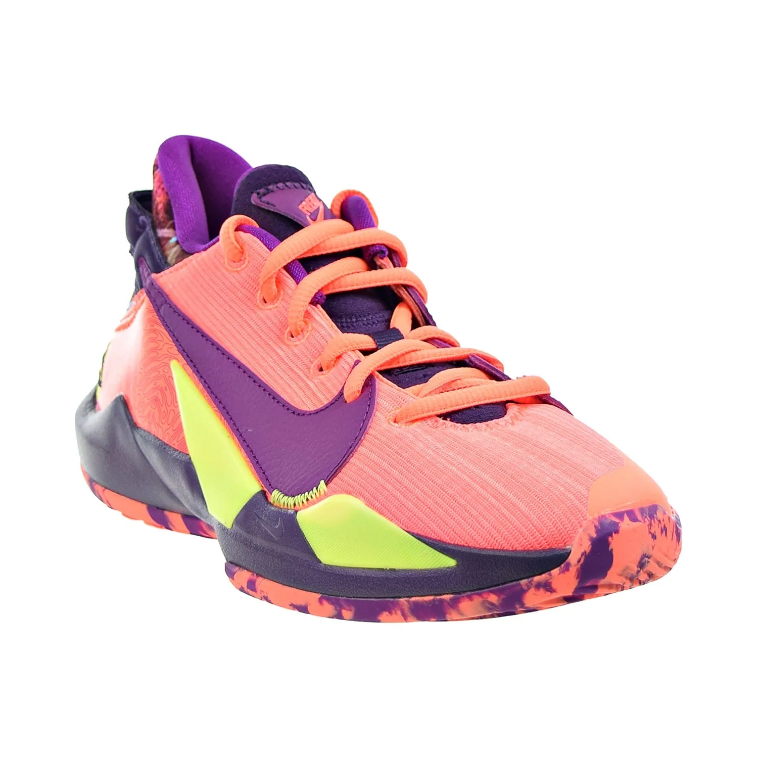 Nike Freak 2 SE (GS) Big Kids' Basketball Shoes Bright Mango-Volt-Grand Purple