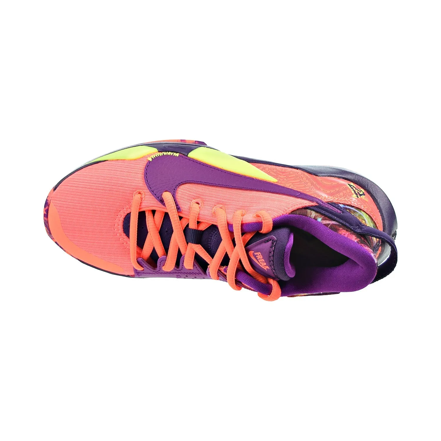 Nike Freak 2 SE (GS) Big Kids' Basketball Shoes Bright Mango-Volt-Grand Purple