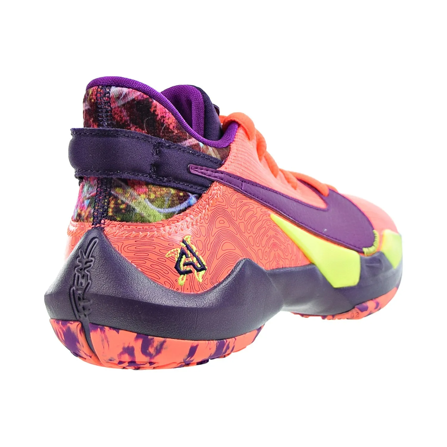 Nike Freak 2 SE (GS) Big Kids' Basketball Shoes Bright Mango-Volt-Grand Purple